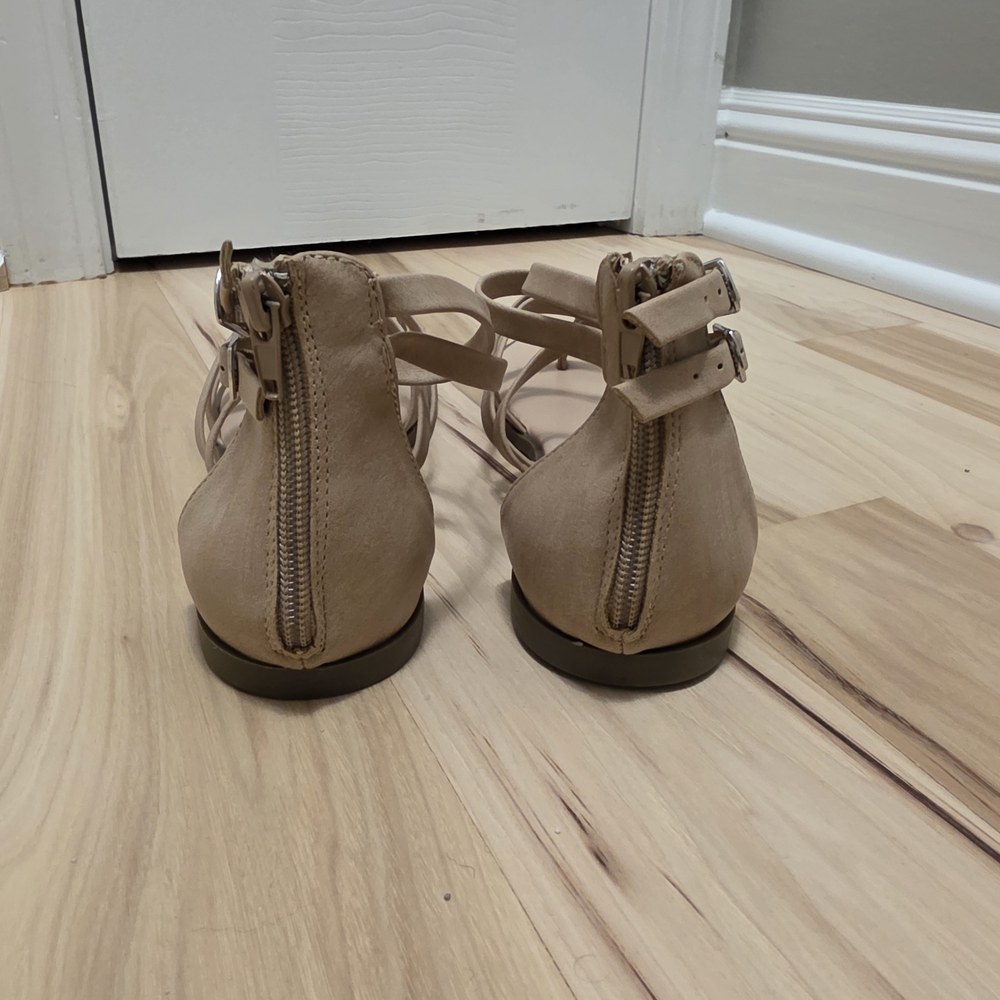 Journee Collection Tan Strappy Sandals - Picture 3 of 6